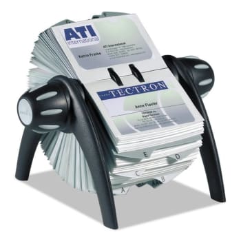 Image for Durable Flip Rotary Bc File 2.88 X 4.13 Cards 8.75 X 7.13 X 8.06 Blk/slvr from HD Supply