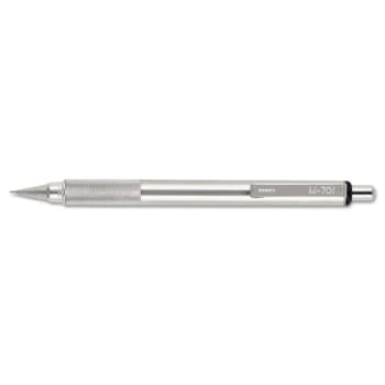 Zebra M-701 Pencil 0.7 Mm Hb #2.5 Black Lead Silver Barrel