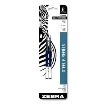 Zebra F-Refill F-Series Ballpoint Pens Fine Tip Blue Ink