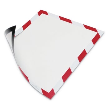 Image for Durable Duraframe Security Magnetic Sign Holder 8.5 X 11 Red/white Frame from HD Supply