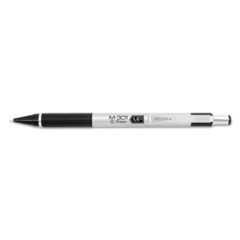 Image for Zebra M-301 Pencil 0.7 Mm Hb #2.5 Black Lead Steel/black Accents Barrel from HD Supply