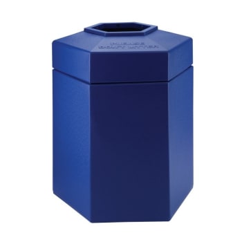 Image for Commercial Zone Polytec™ Trash 45-Gal Hex Open-Top Lid Blue from HD Supply