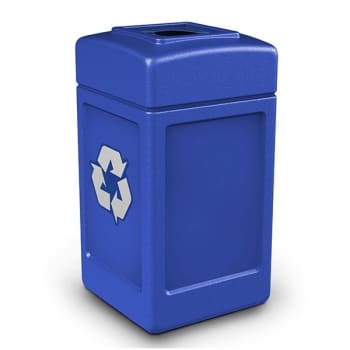 Image for Commercial Zone Polytec™ Recycling 42-Gal Square Mixed Recycling Lid Blue from HD Supply