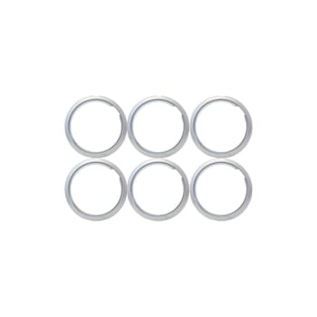 Universal 6" Chrome Trim Ring, Package Of 6
