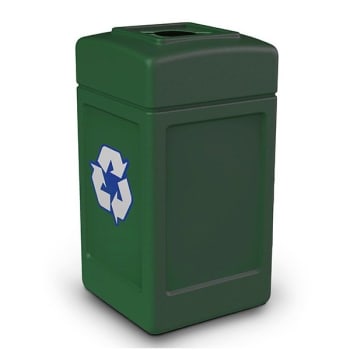 Image for Commercial Zone Polytec™ Recycling 42-Gal Square Recycling Lid Forest Green from HD Supply