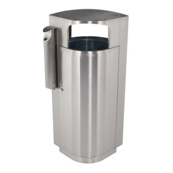Image for Commercial Zone Precision Series® Trash 20-Gal Leaf-Shaped Cigarette Lid Ss from HD Supply