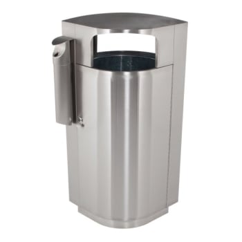 Image for Commercial Zone Precision Series® Trash 40-Gal Leaf-Shaped Cigarette Lid Ss from HD Supply