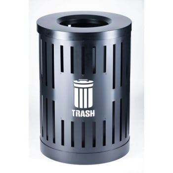 Image for Commercial Zone Parkview Dualcoat Trash 34-Gal Round Open Gray Trash Logo from HD Supply