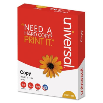 Image for Universal Copy Paper 92 Bright 20 Lb Bond Weight White 10 Reams from HD Supply