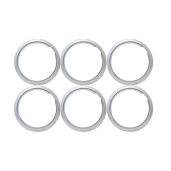 Universal 8" Chrome Trim Ring, Package Of 6