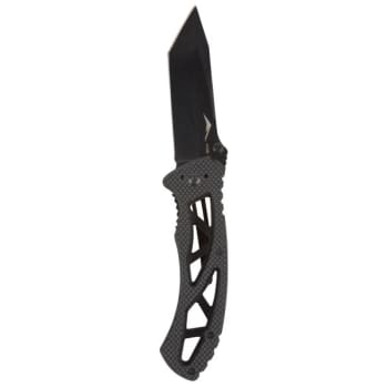 Boundary Rugged Steel Folding Knife Tanto Point W/ Blade Lock Black Oxide