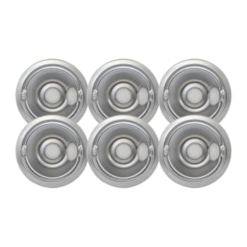 6" Chrome Drip Bowl For Ge, Package Of 6