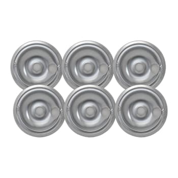 8" Chrome Drip Bowl For Ge, Package Of 6