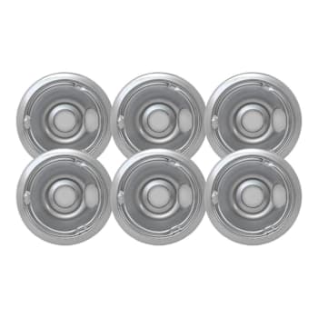 6" Chrome Drip Bowl For Ge, Package Of 6