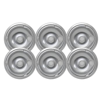 8" Chrome Drip Bowl For Ge, Package Of 6
