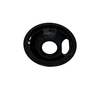 6" Black Porcelain Drip Bowl For Whirlpool, Package Of 6