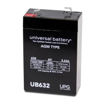 Image for Universal Power Group 6-Volt 3.2 Ah F1 Terminal Sealed Agm Rechargeable Battery from HD Supply