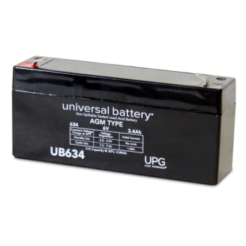 Image for Universal Power Group 6-Volt 3.4 Ah F1 Terminal Sealed Agm Rechargeable Battery from HD Supply