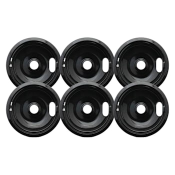 Image for 8" Black Porcelain Drip Bowl For Whirlpool, Package Of 6 from HD Supply