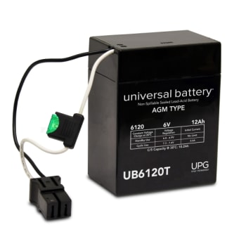 Image for Universal Power Group 6v 2 Ah Wire Lead P2 Agm Rechargeable Battery from HD Supply