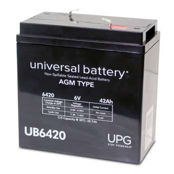Image for Universal Power Group 6-Volt 42 Ah F2 Terminal Sealed Agm Rechargeable Battery from HD Supply