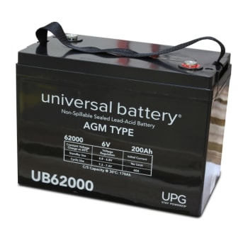 Image for Universal Power Group 6-Volt 200 Ah I4 Terminal Sealed Agm Rechargeable Battery from HD Supply