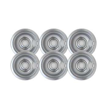 Universal 6" Chrome Drip Bowl, Package Of 6