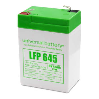 Image for Universal Power Group 6v 4.5 Ah Lfp F1 Rechargeable Battery F1 And F2 Terminals from HD Supply