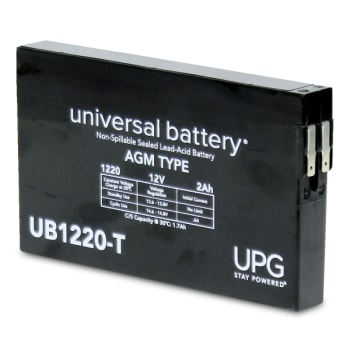 Universal Power Group 12-Volt 2 Ah St Terminal Sealed Agm Rechargeable Battery