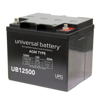 Image for Universal Power Group 12-Volt 50 Ah I6 Terminal Sealed Agm Rechargeable Battery from HD Supply