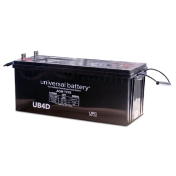Image for Universal Power Group 12-Volt 200 Ah L4 Term Sealed Agm Rechargeable Battery from HD Supply