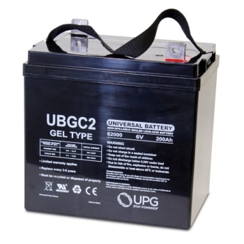 Universal Power Group 6-Volt 200 Ah L5 Terminal Sealed Gel Rechargeable Battery