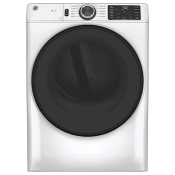 GE ENERGY STAR 7.8 Cu. Ft. Stackable SmartHQ Front Load Electric Dryer, White, ADA