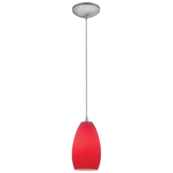 Image for Access Lighting Champagne Pendant 28012-1c-Bs/red Brushed Steel Finish from HD Supply