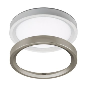 Image for Eti 9" Round White Optional Brushed Nickel Trim Night Light from HD Supply