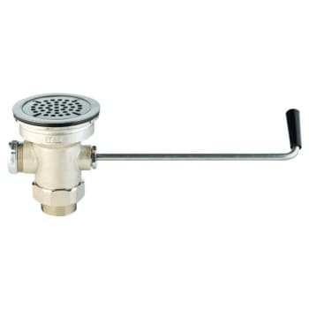 Image for T & S Waste Drain Valve, Twist Handle, 3" x 2" & 1-1/2" Adapter from HD Supply