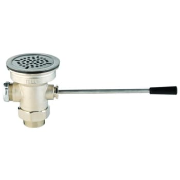 Image for T & S Waste Drain Valve, Lever Handle, 3-1/2" x 2" & 1-1/2" Adapter from HD Supply