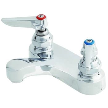 Image for T & S Lavatory Faucet, Deck Mount, 4" Centers, Aerator, 1/2" Npsm Male Shanks from HD Supply