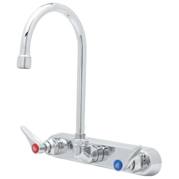 T & S® Workboard Faucet, 2.2 GPM, 8" Center, Wall-Mount, Chrome
