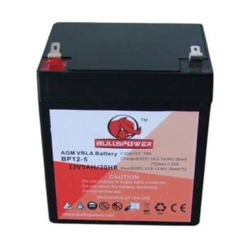 Image for Bullspower 12v 5ah F1 Sealed Lead Acid Battery from HD Supply
