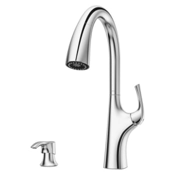 Image for Pfister Ladera 1-Handle Pull-Down Kitchen Faucet With Soap Polished Chrome from HD Supply