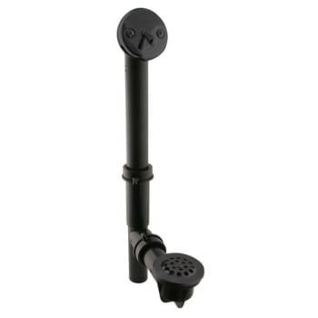 Image for Westbrass Black 1-1/2 " Tubular Trip Lever Bath Waste Drain Kit Matte Black from HD Supply