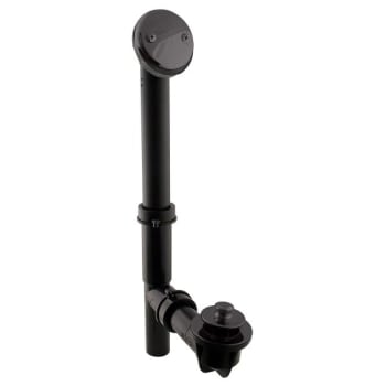 Image for Westbrass Black 1-1/2 " Tubular Pull And Drain Bath Waste Drain Matte Black from HD Supply