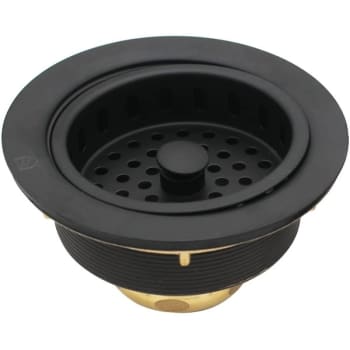 Image for Westbrass 3-1/2" Post Style Kitchen Basket Strainer In Matte Black from HD Supply