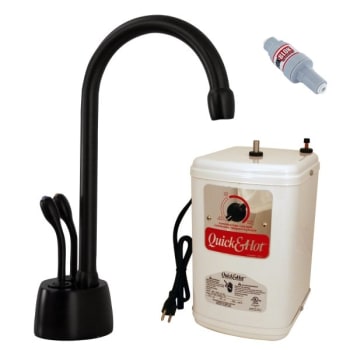 Image for Westbrass 2-Handle Instant Hot And Cold Water Dispenser And Tank Matte Black from HD Supply
