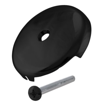 Image for Westbrass 3-1/8 " Single Hole Overflow Face Plate And Screw In Matte Black from HD Supply
