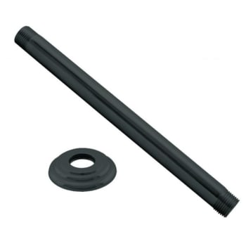 Image for Westbrass 6 " Ceiling Mount Shower Arm With Flange Matte Black from HD Supply