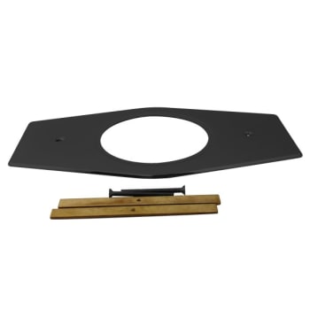 Image for Westbrass 13 " X 7-1/4 " Stainless Steel Shower 1-Hole Cover Matte Black from HD Supply