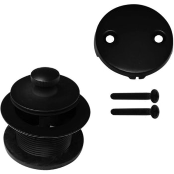 Image for Westbrass Twist Close Coarse Thread Drain Kit 2-Hole Faceplate Matte Black from HD Supply
