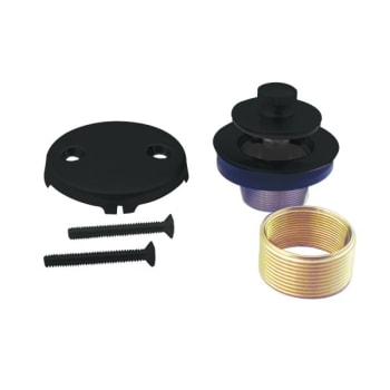 Image for Westbrass Twist And Close Universal Tub Trim With 2-Hole Faceplate Matte Black from HD Supply